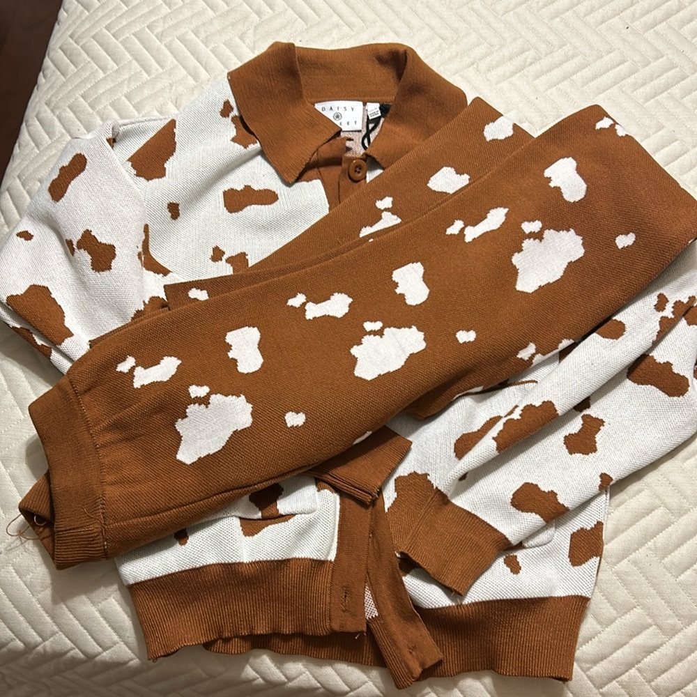 Brand new daisy street cow print set (purchased separately but selling as a SET)